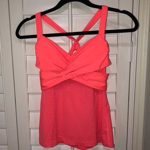 Hot pink lululemon workout tank